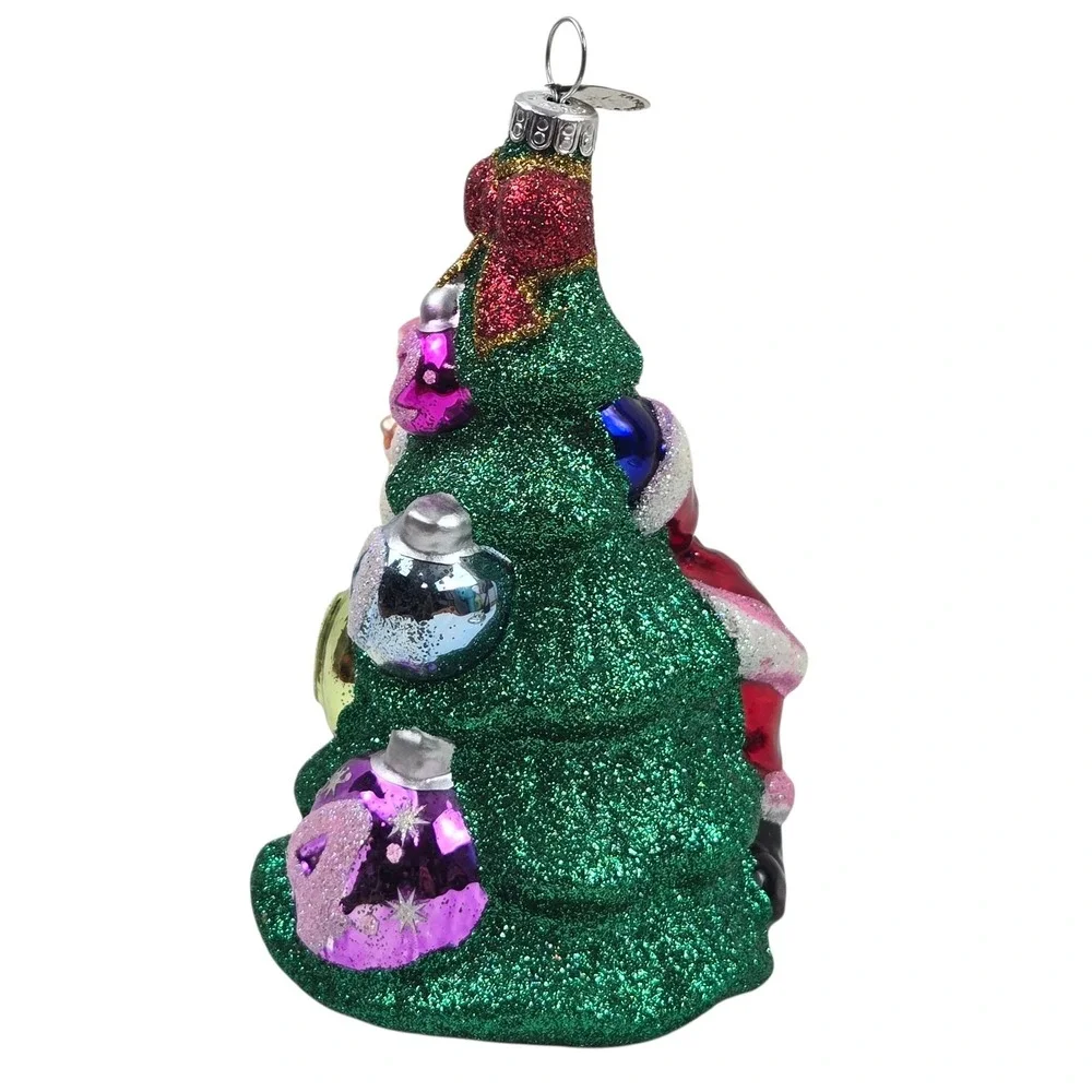 Christopher Radko 2014 Santa Claus Behind Christmas Tree 6